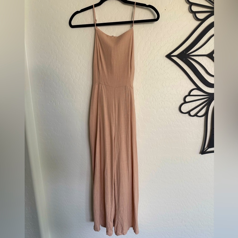 HER ENTIRE NAME SAYS GRACE Pink Cropped Linen Blend Jumper - Small